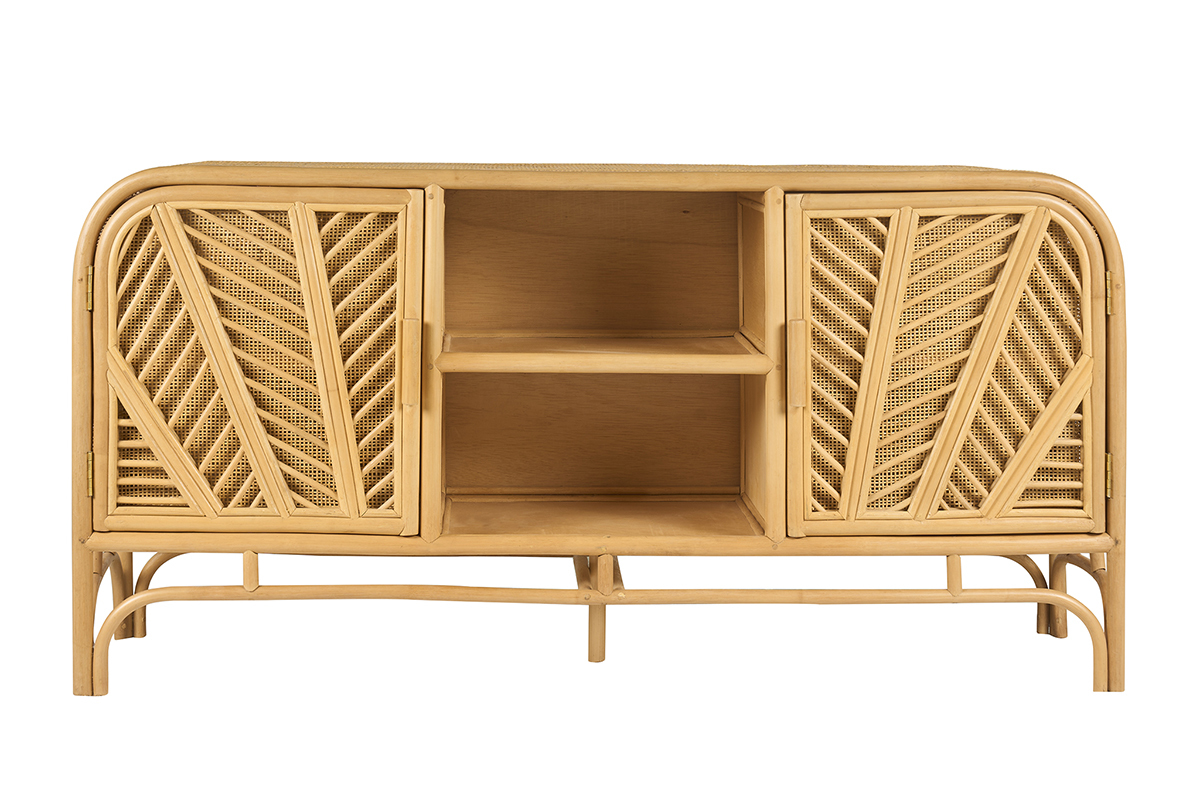 Buffet vintage en rotin 2 portes L150 cm GALON