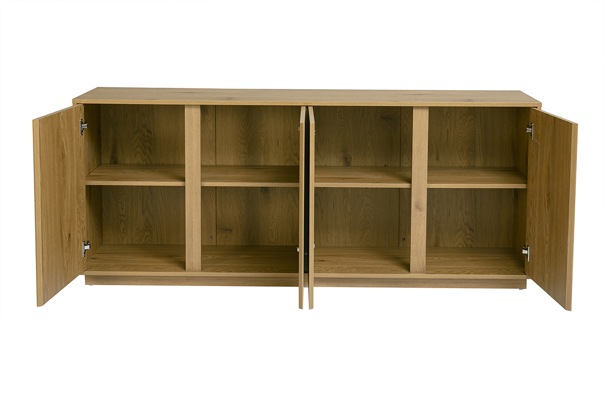 Buffet vintage finition bois ch�ne 4 portes L180 cm MILLOR