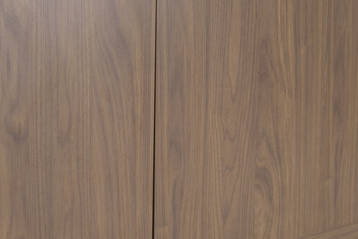 Buffet vintage finition bois fonc� noyer 4 portes L180 cm SANAA