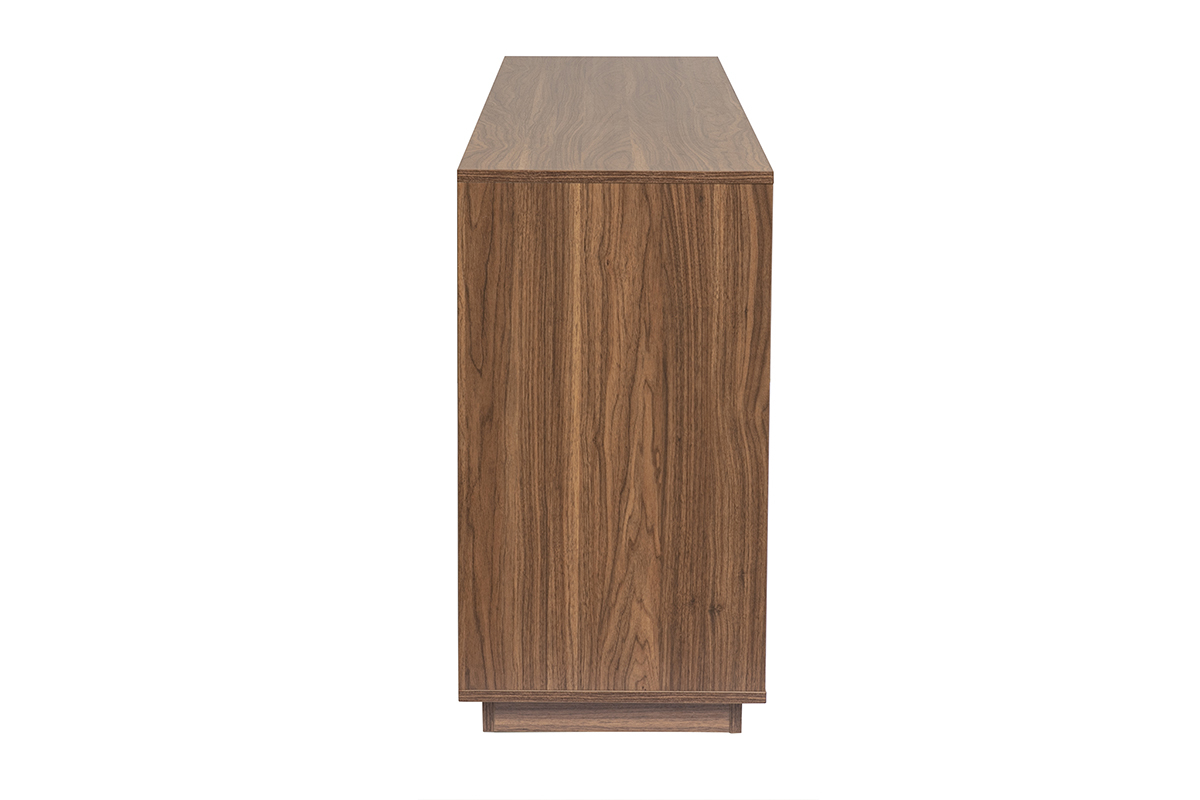 Buffet vintage finition bois noyer 3 portes L180 cm MILLOR