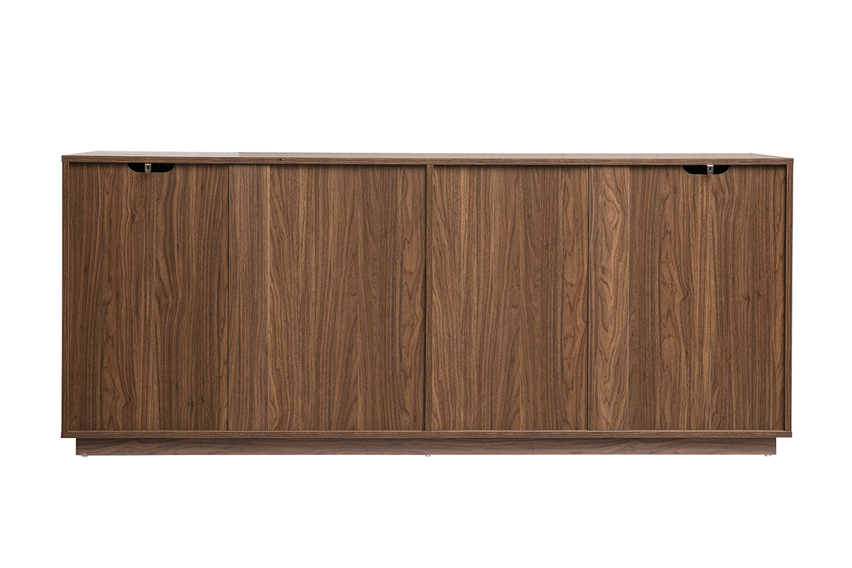 Buffet vintage finition bois noyer 4 portes L180 cm MILLOR
