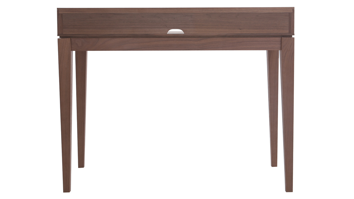 Bureau avec rangements bois fonc noyer L110 cm SEKRET