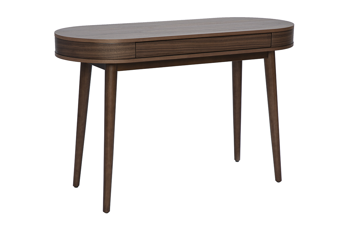 Bureau avec tiroir en bois fonc� L120 cm JUDITH