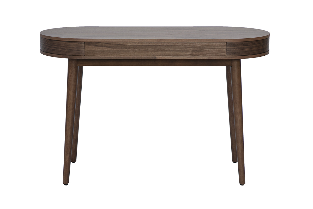 Bureau avec tiroir en bois fonc� L120 cm JUDITH