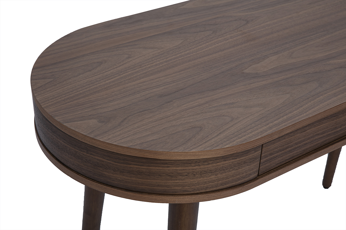 Bureau avec tiroir en bois fonc� L120 cm JUDITH