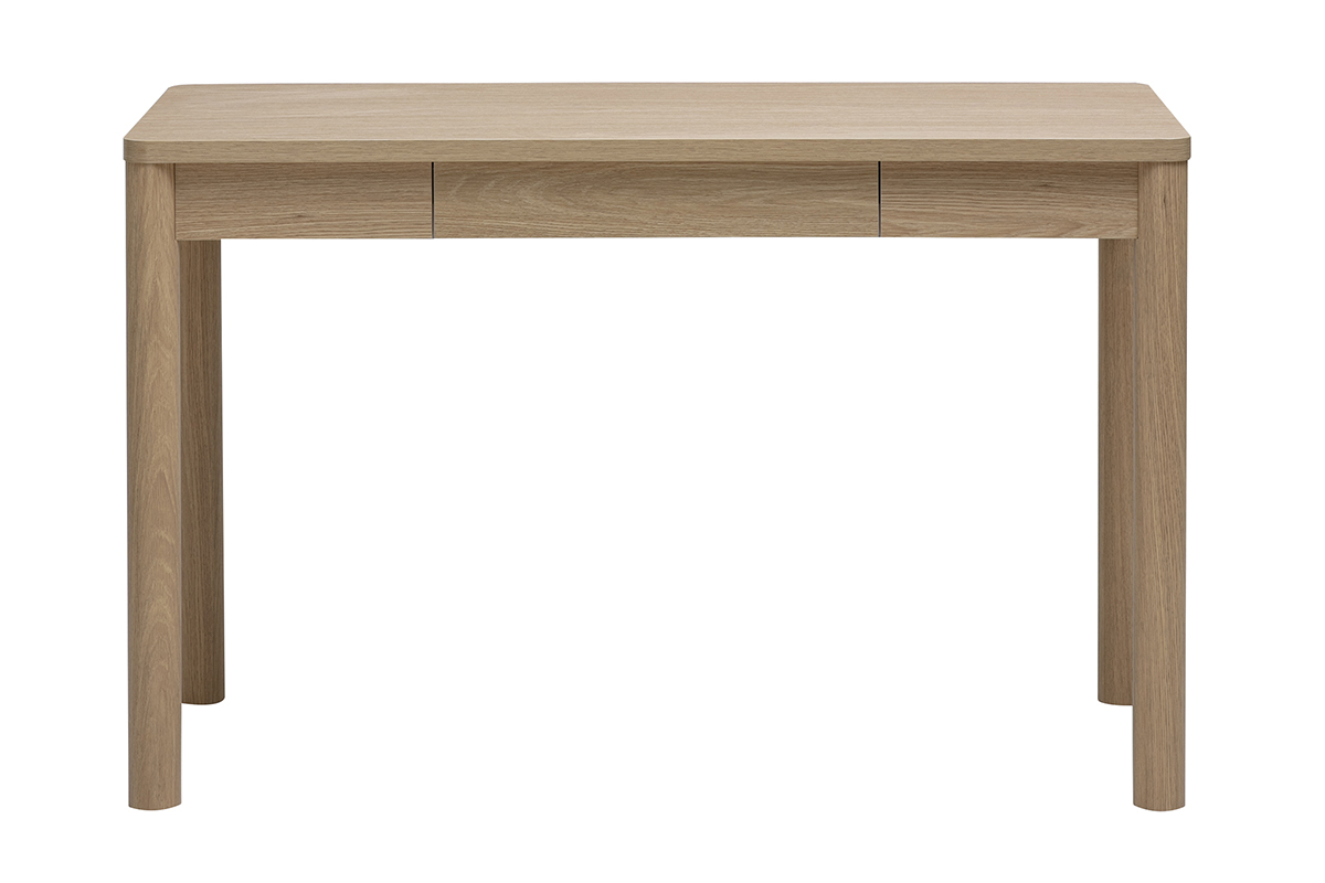Bureau avec tiroir finition bois clair ch�ne L120 cm IZZIE
