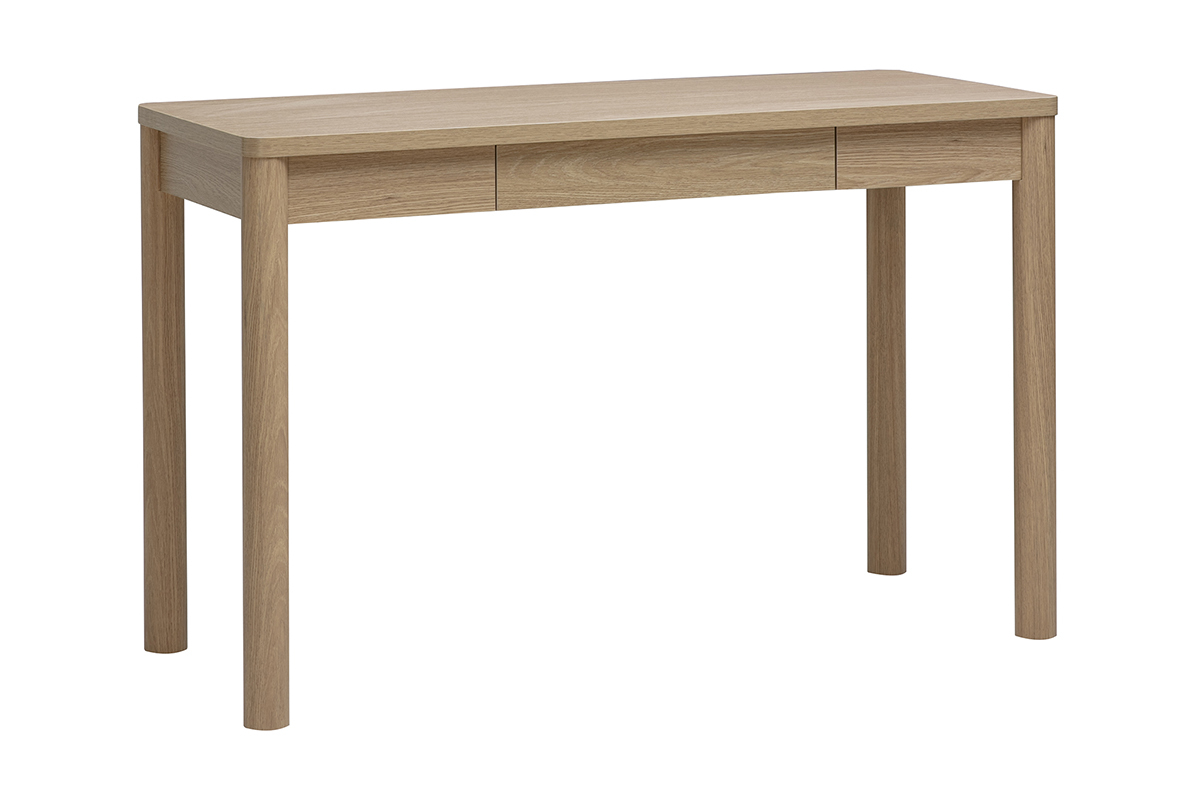 Bureau avec tiroir finition bois clair ch�ne L120 cm IZZIE