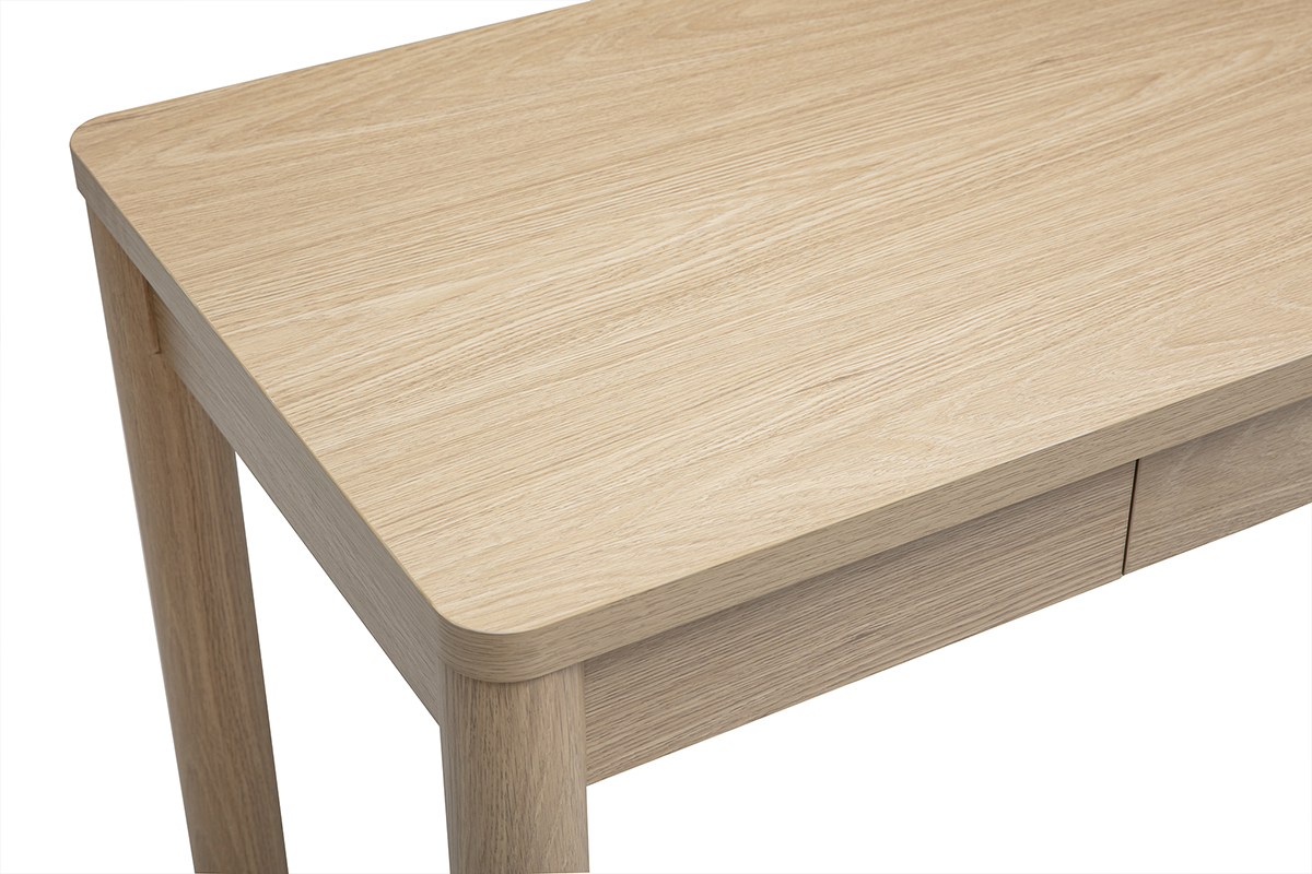 Bureau avec tiroir finition bois clair ch�ne L120 cm IZZIE