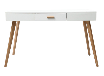 Bureau ch&ecirc;ne et blanc L120 cm GILDA