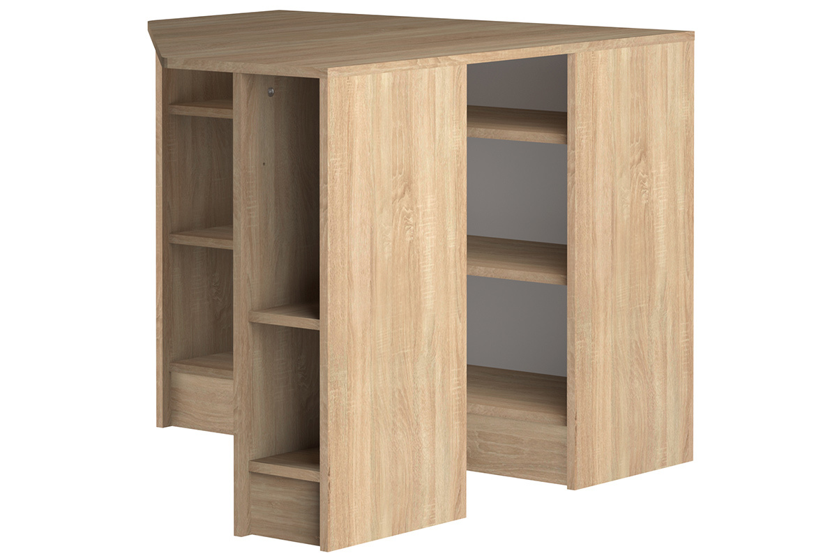 Bureau d'angle design bois clair CORNER