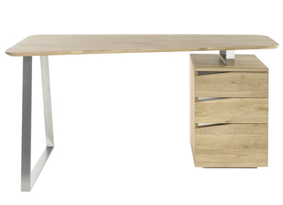 Bureau design avec rangements m&eacute;tal et bois L150 JANIS