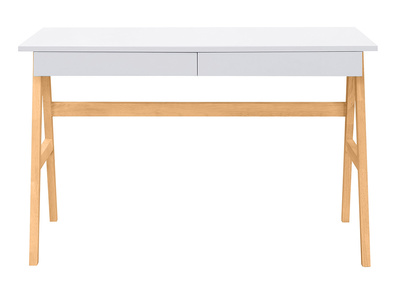 Bureau design blanc et bois BROOK