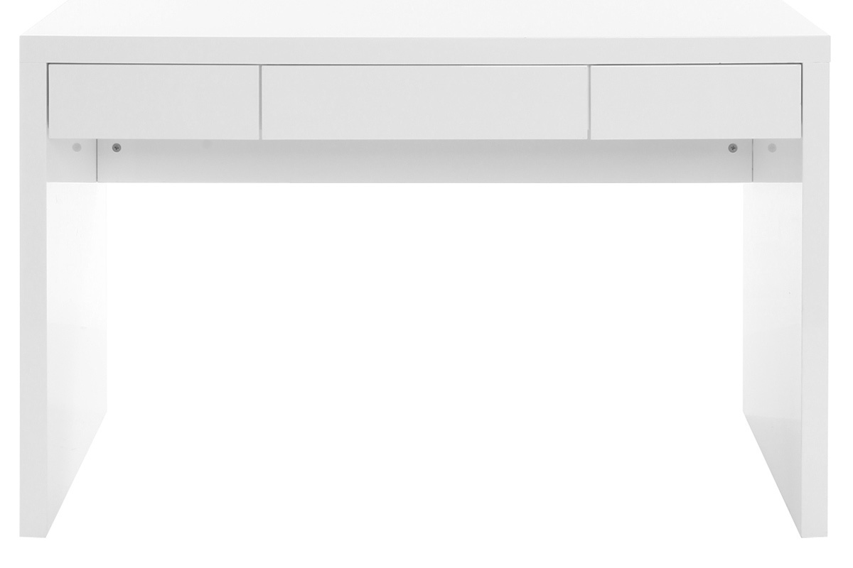 Bureau design blanc laqu� LACY