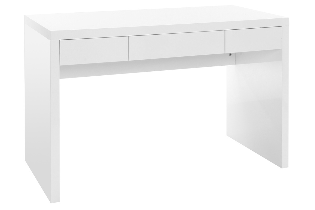 Bureau design blanc laqu� LACY