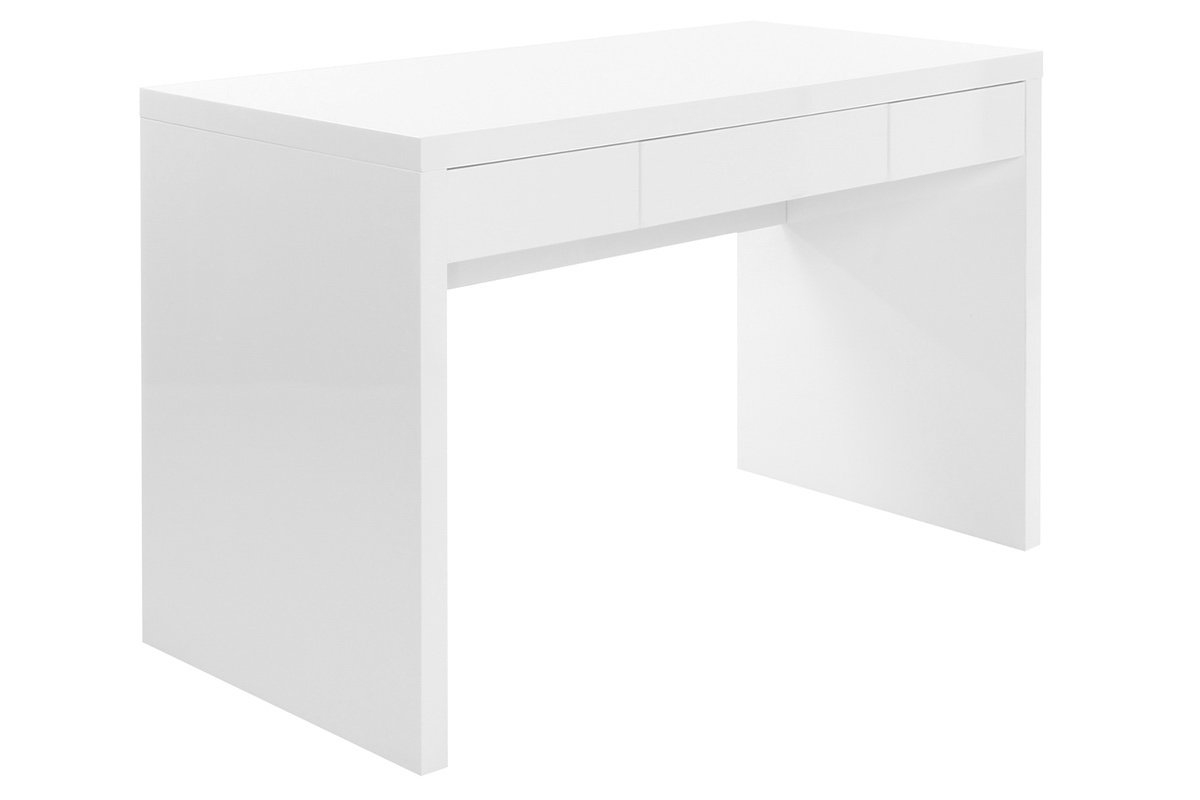 Bureau design blanc laqu� LACY