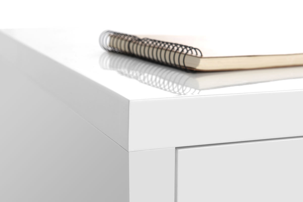 Bureau design blanc laqu� LACY