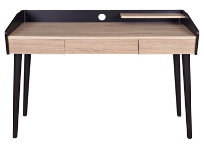 Bureau design bois et noir avec tiroir NOTHOMB
