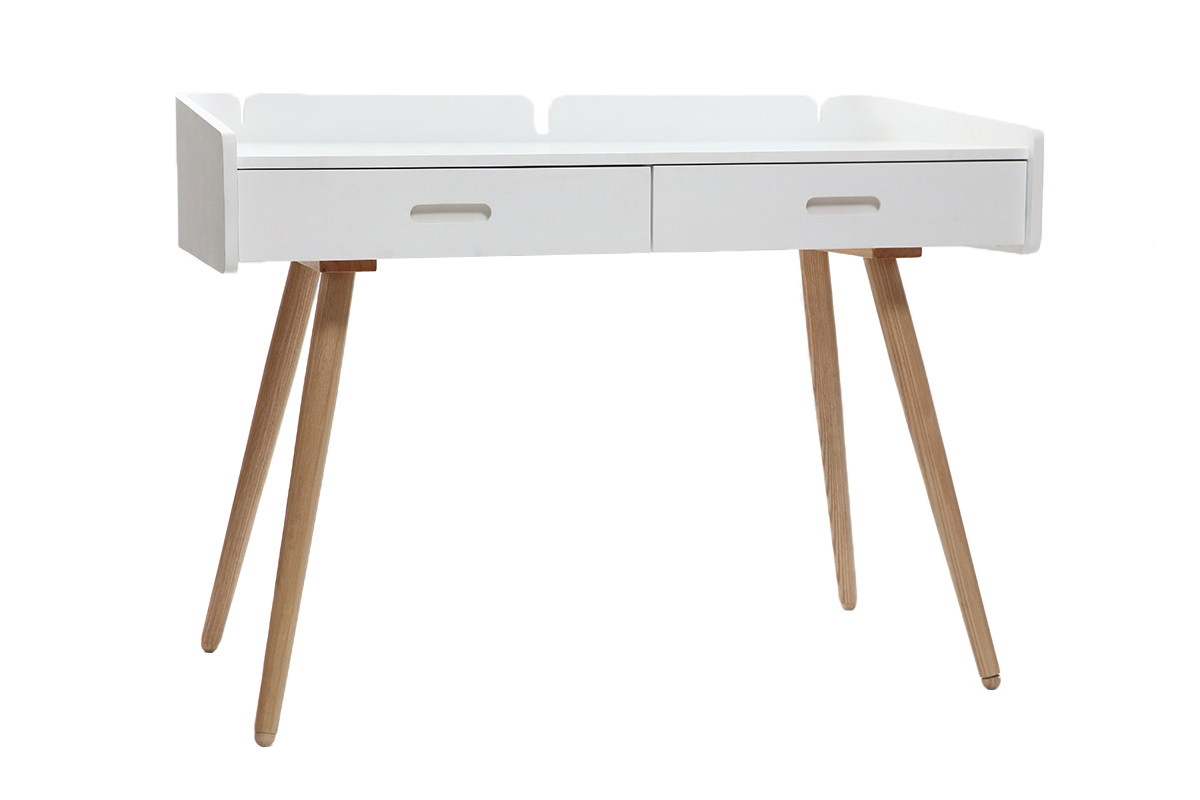 Bureau design fr�ne blanc NEVIL