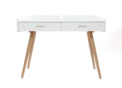 Bureau design fr&ecirc;ne blanc NEVIL