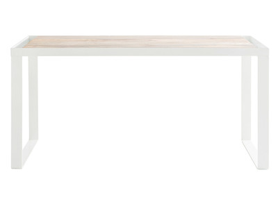 Bureau design manguier et m&eacute;tal blanc L150 PUKKA