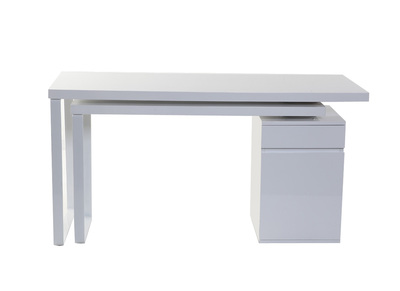Bureau design modulable blanc brillant VOXY