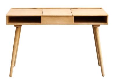 Bureau en manguier avec rangement et miroir PACITO