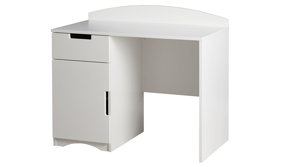 Bureau enfant avec rangements scandinave blanc L100 cm ANTONIN