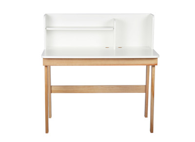 Bureau enfant blanc et bois 105 cm KUNG