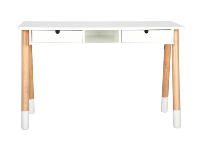 Bureau enfant blanc et bois 120cm PILOTI - Bureau enfant blanc et bois 120cm PILOTI