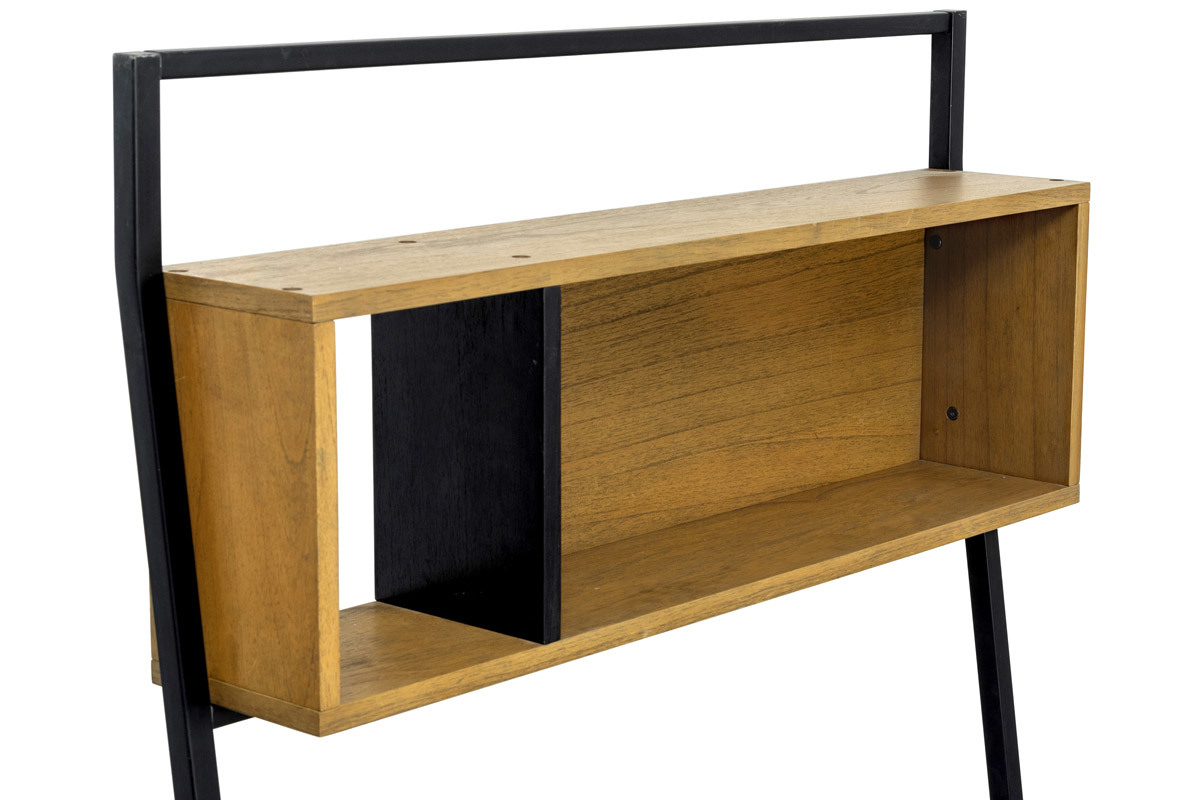 Bureau - tagre bois et mtal noir SERAH
