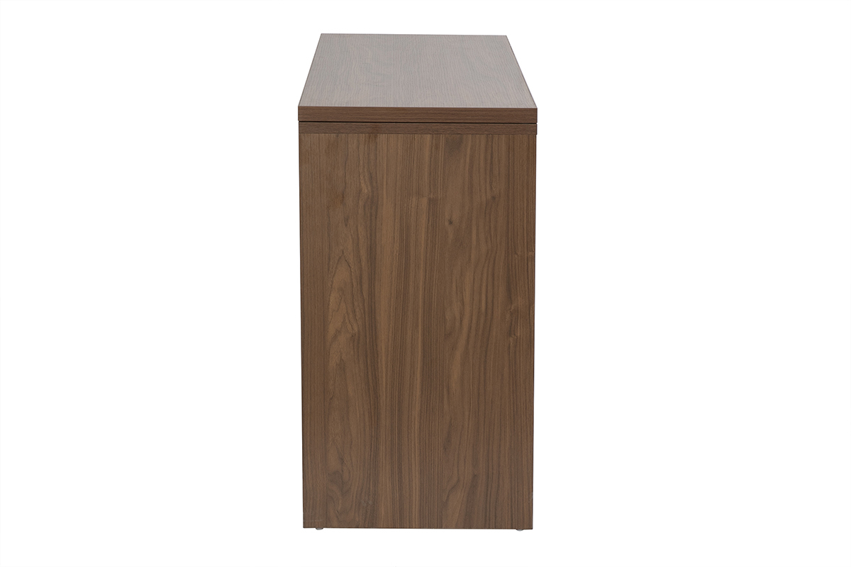 Bureau modulable finition bois fonc� noyer L110-200.5 cm CONRAD
