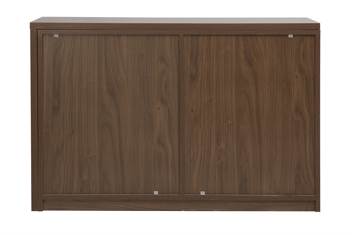 Bureau modulable finition bois fonc� noyer L110-200.5 cm CONRAD