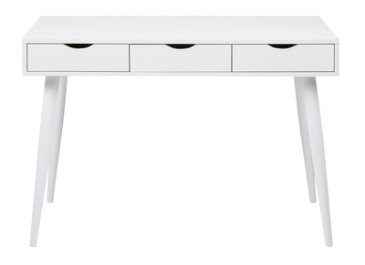 Bureau scandinave 3 tiroirs blanc mat BALZAC