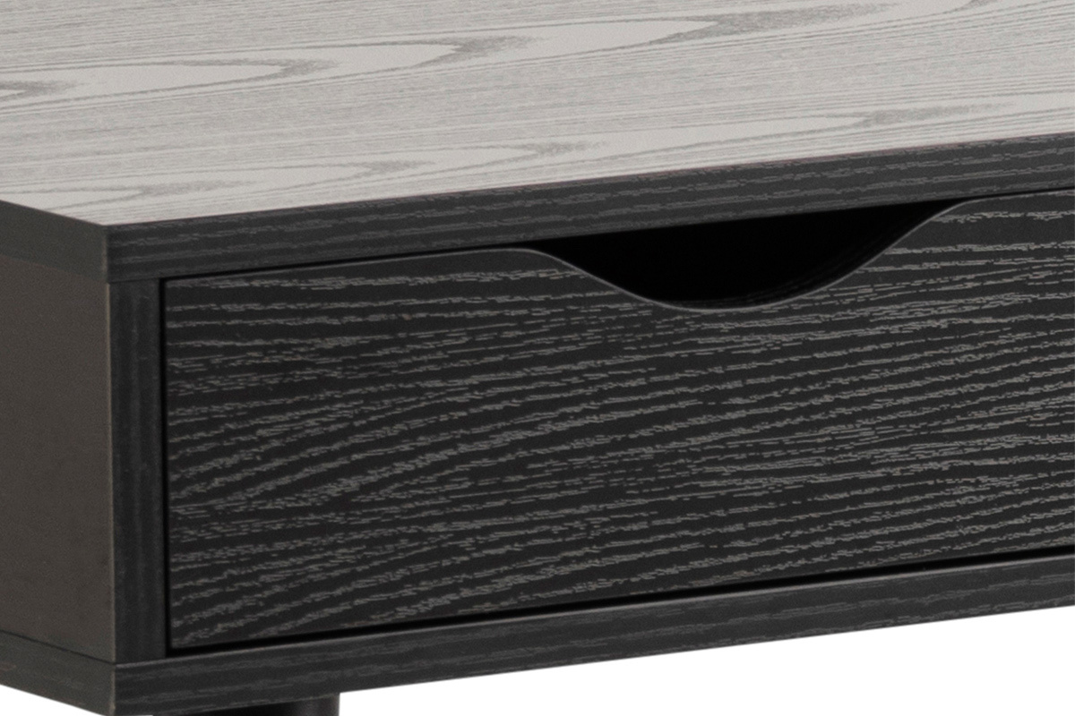 Bureau scandinave 3 tiroirs noir mat BALZAC