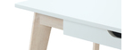Bureau scandinave avec tiroirs bois blanc L160 LEENA