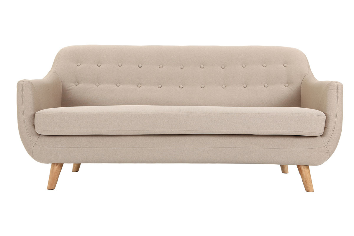 Canap� 3 places design d�houssable beige YNOK