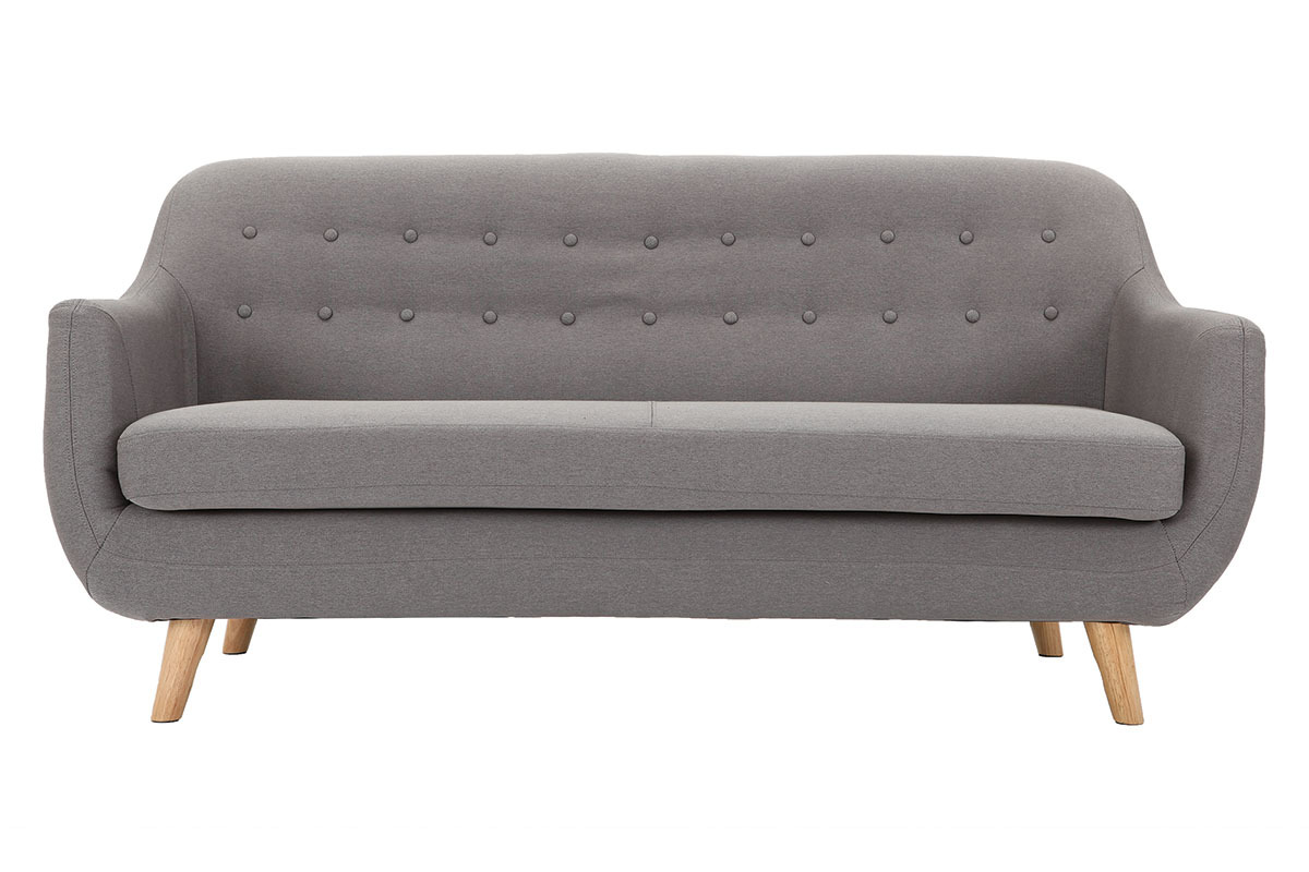 Canap� 3 places design d�houssable gris YNOK