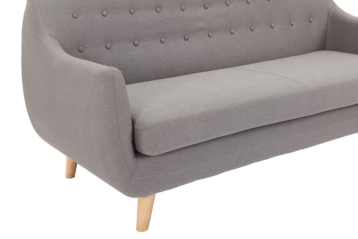 Canap� 3 places design d�houssable gris YNOK