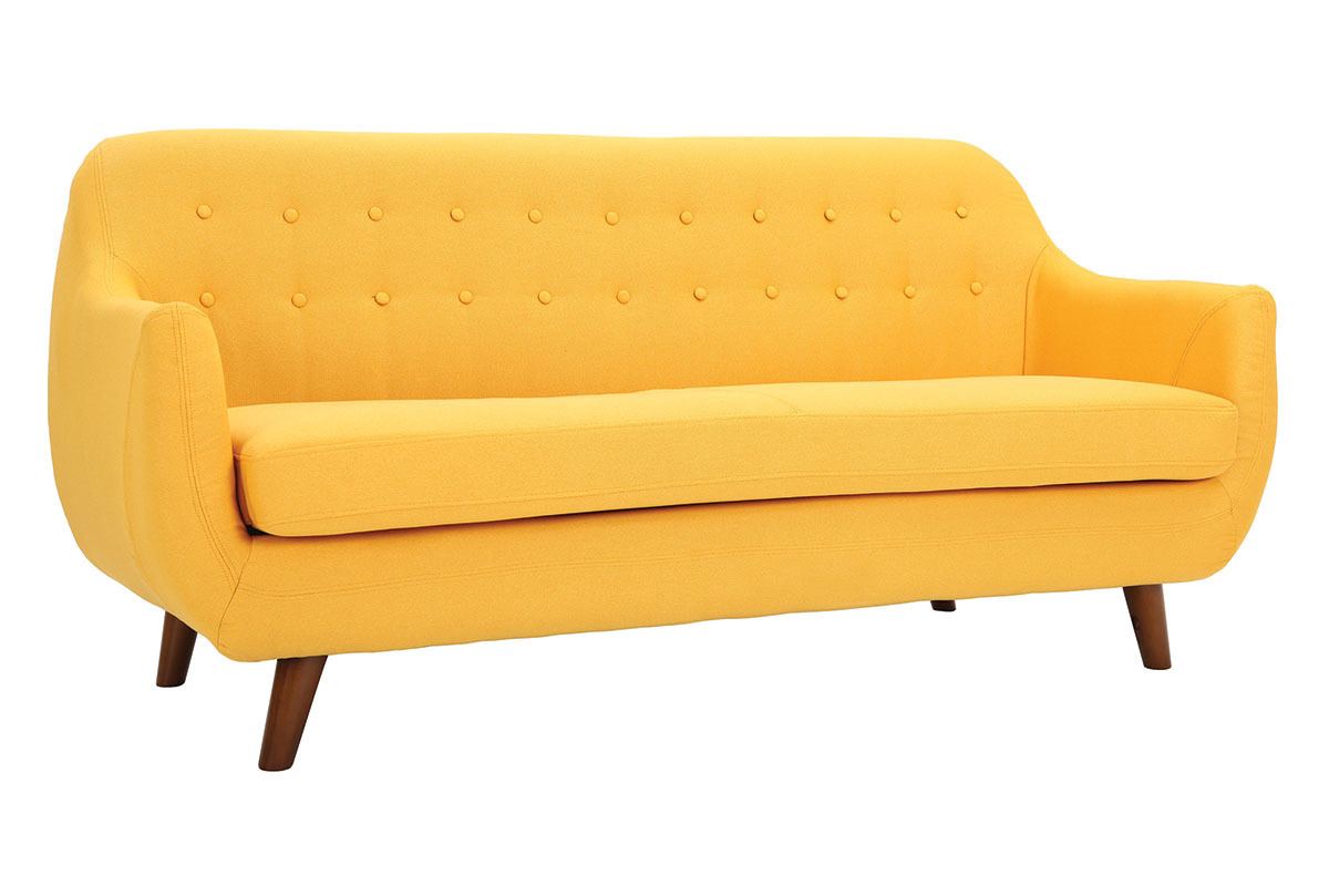 Canap� 3 places design d�houssable jaune YNOK