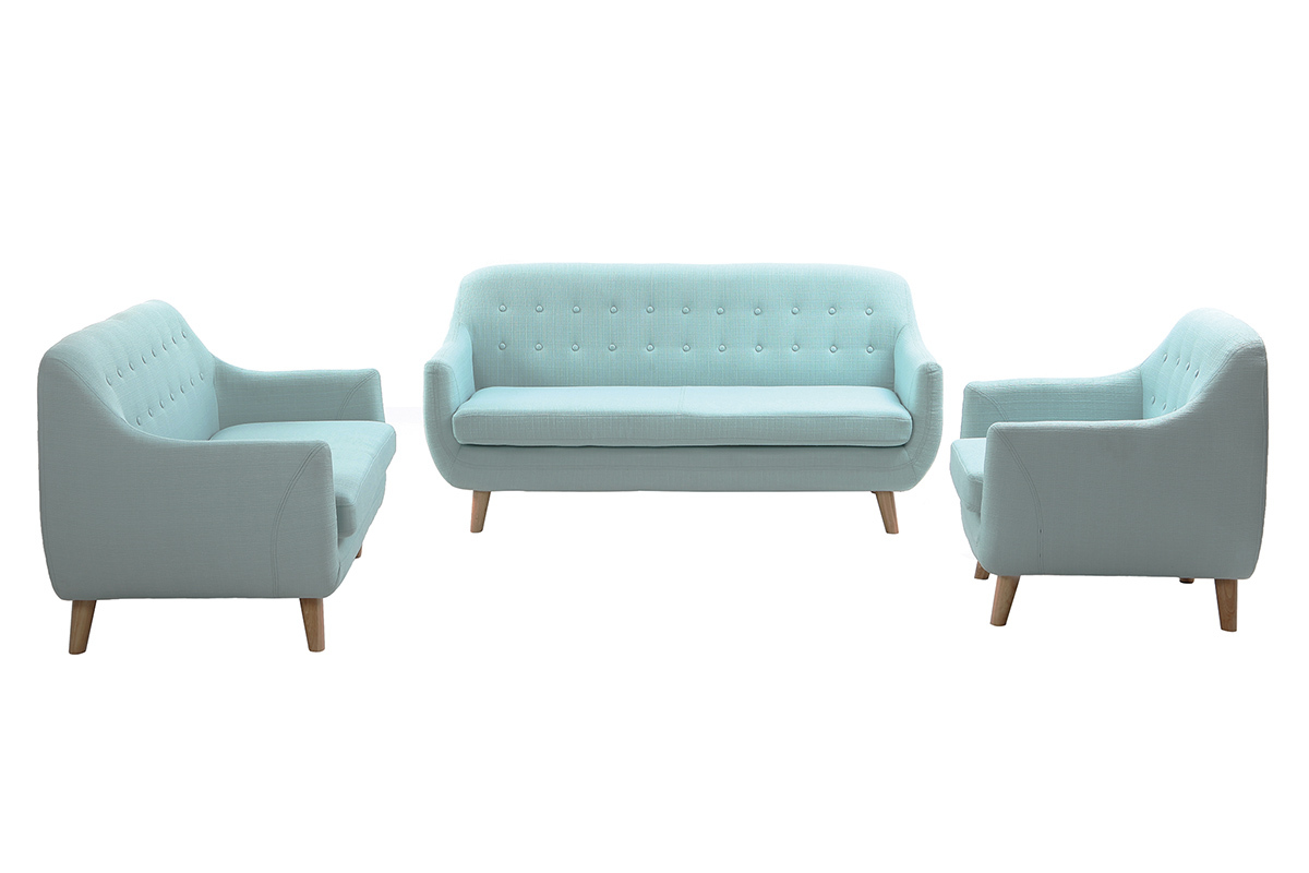 Canap� 3 places design d�houssable menthe � l'eau YNOK