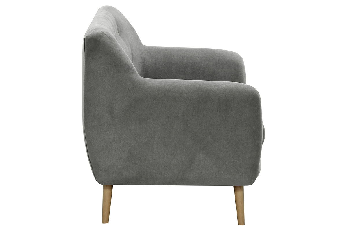 Canap� 3 places design tissu gris ABSOLUTE