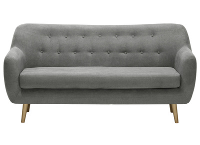 Canap&eacute; 3 places design tissu gris ABSOLUTE