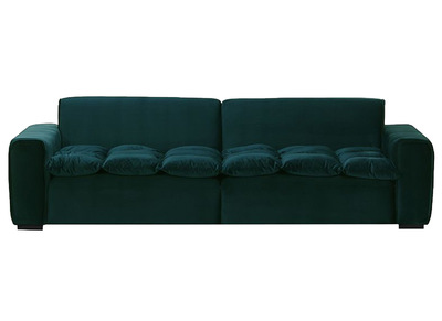 Canap&eacute; 3 places design velours vert opale MELLOW