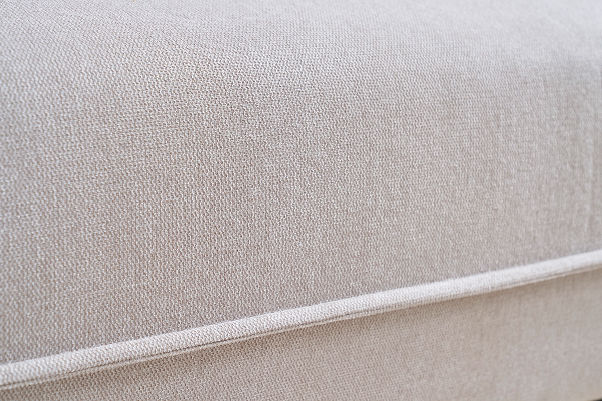 Canap 3 places en tissu effet velours textur beige PIO