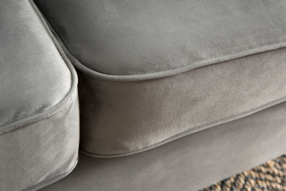 Canap� 3 places velours gris WILLIAM