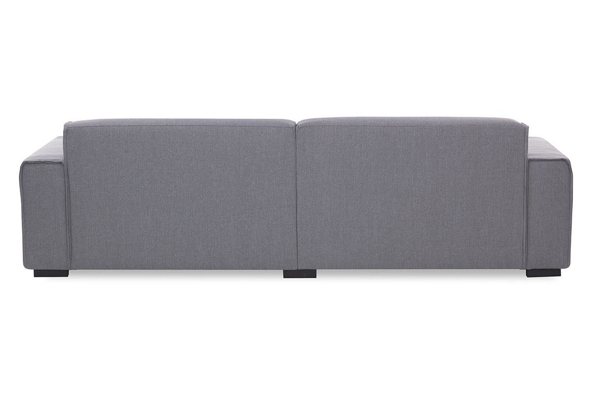 Canap� 4 places design tissu gris clair MELLOW
