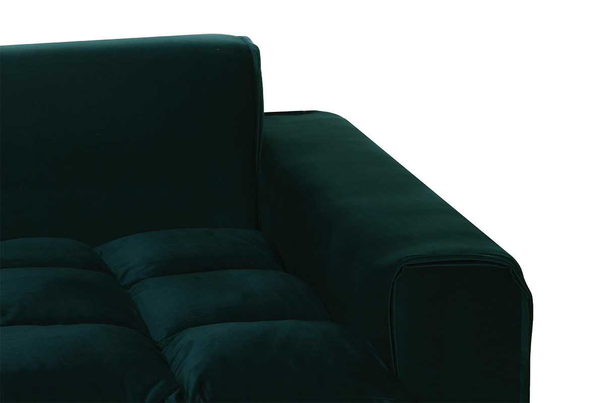 Canap� 4 places design velours vert opale MELLOW