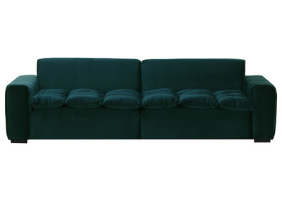 Canap&eacute; 4 places design velours vert opale MELLOW
