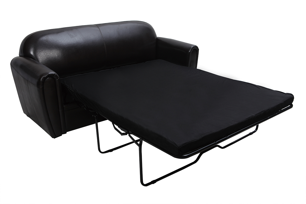 Canap� Club convertible cuir marron fonc� 3 places - cuir de vachette