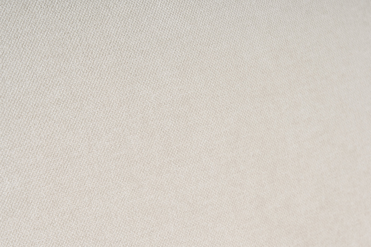 Canap� convertible 3-4 places en tissu effet velours beige avec matelas 10 cm LEANDRE